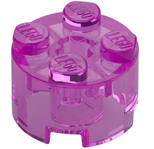 LEGO® 6296852 - BRICK 2X2 ROUND - TRANSPARENT MEDIUM REDDISH VIOLET