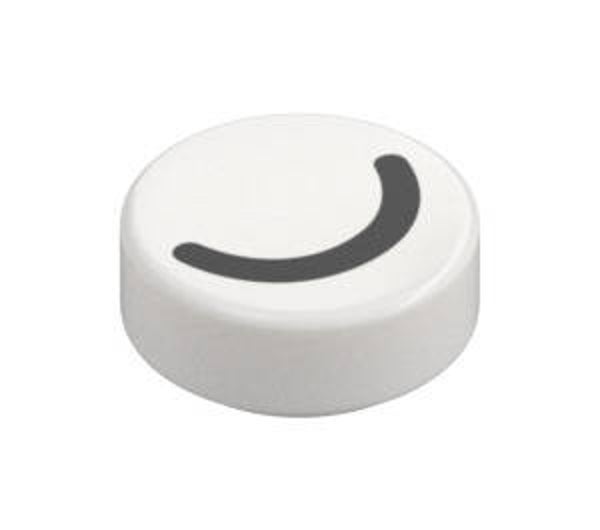 LEGO® 6433502 - TILE 1X1 ROUND WITH SMILE - WHITE