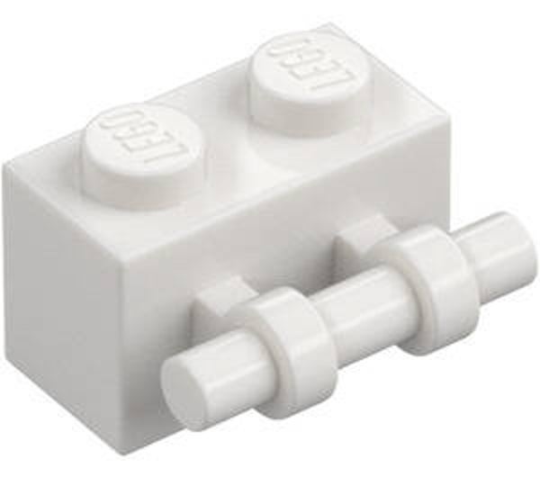 LEGO® 4140626 – BRICK 1X2 WITH STICK – WHITE