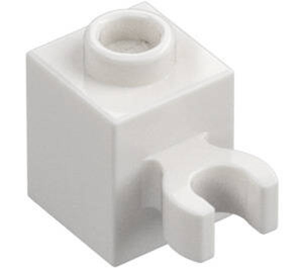 LEGO® 4533763 - BRICK 1X1 WITH HORIZONTAL HOLDER - WHITE
