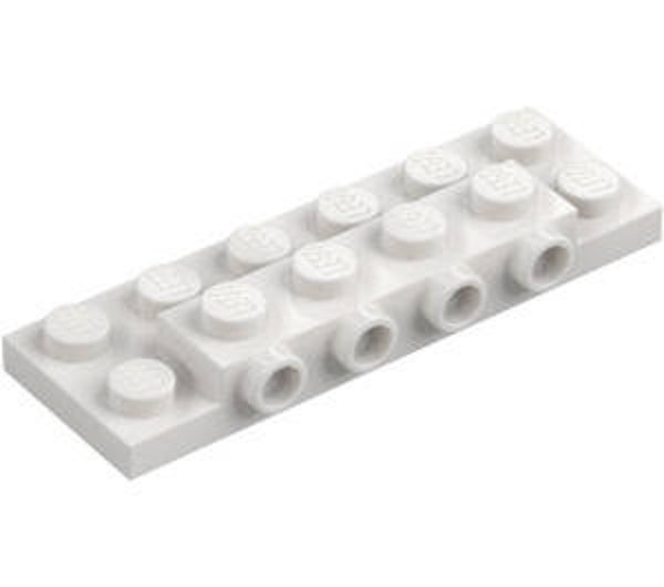 LEGO® 4560929 - PLATE 2X6X2/3 WITH 4 HORIZONTAL KNOBS - WHITE
