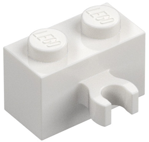 LEGO® 6092873 - BRICK 1X2 WITH HORIZONTAL HOLDER - WHITE