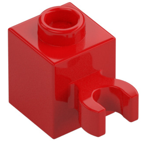 LEGO® 6115324 - BRICK 1X1 WITH HORIZONTAL HOLDER - BRIGHT RED
