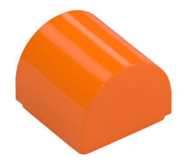 LEGO® 6278436 - PLATE 1X1X2/3 WITH OUTSIDE BOW - BRIGHT ORANGE