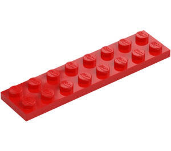 LEGO® 303421 - PLATE 2X8 - BRIGHT RED