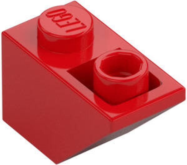 LEGO® 366521 - SLOPE 1X2, 45°, INVERTED - BRIGHT RED