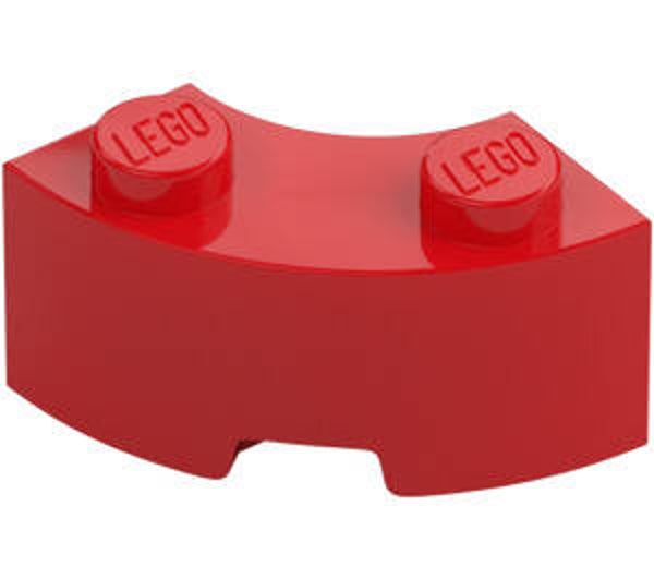 LEGO® 4170375 - BRICK 2X2 WITH INSIDE AND OUTSIDE BOW - BRIGHT RED