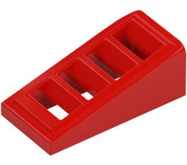 LEGO® 4540382 - SLOPE 1X2X2/3, 18°, WITH LATTICE - BRIGHT RED
