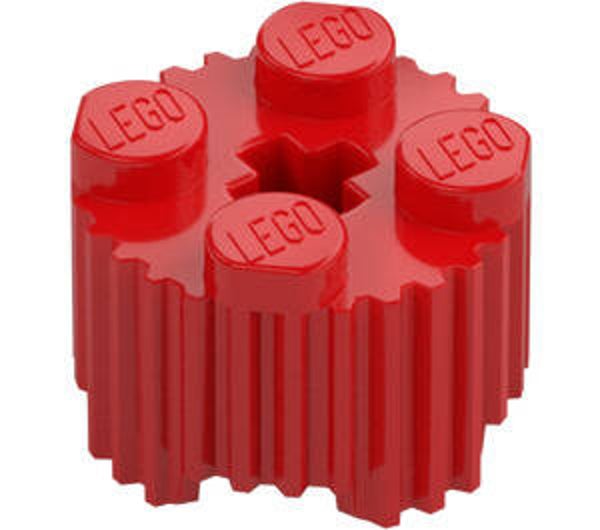 LEGO® 4650646 - PROFILE BRICK Ø15,83 WITH CROSS - BRIGHT RED