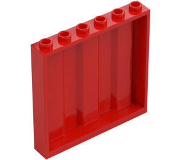 LEGO® 6226927 - WALL 1X6X5 CONTAINER - BRIGHT RED