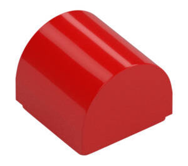 LEGO® 6278441 - PLATE 1X1X2/3 WITH OUTSIDE BOW - BRIGHT RED