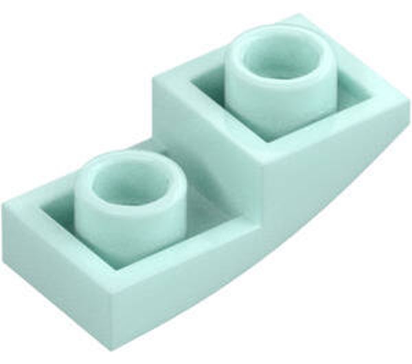 LEGO® 6336530 - PLATE 1X2X2/3 WITH HALF BOW INVERTED - AQUA
