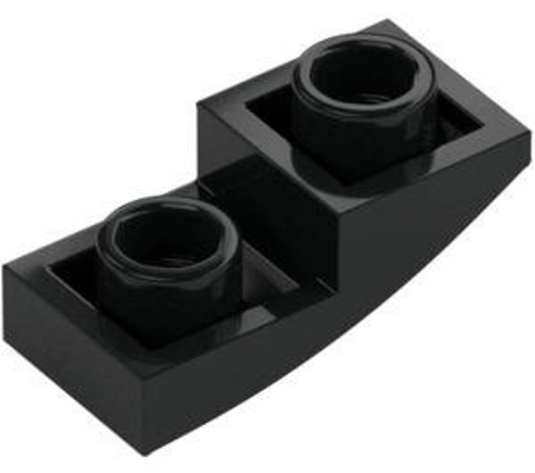 LEGO® 6147050 - PLATE 1X2X2/3 WITH HALF BOW INVERTED - BLACK