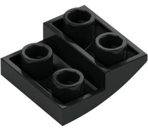 LEGO® 6211476 - BRICK 2X2X2/3, INVERTED BOW - BLACK