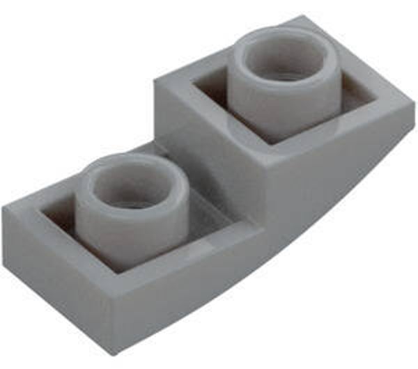 LEGO® 6144138 - PLATE 1X2X2/3 WITH HALF BOW INVERTED - MEDIUM STONE GRAY
