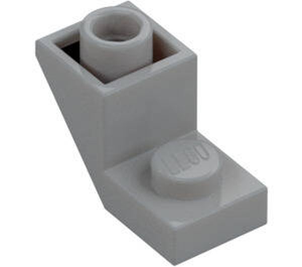 LEGO® 6407767 - SLOPE 1X2, 45°, INVERTED WITH CUT - MEDIUM STONE GRAY