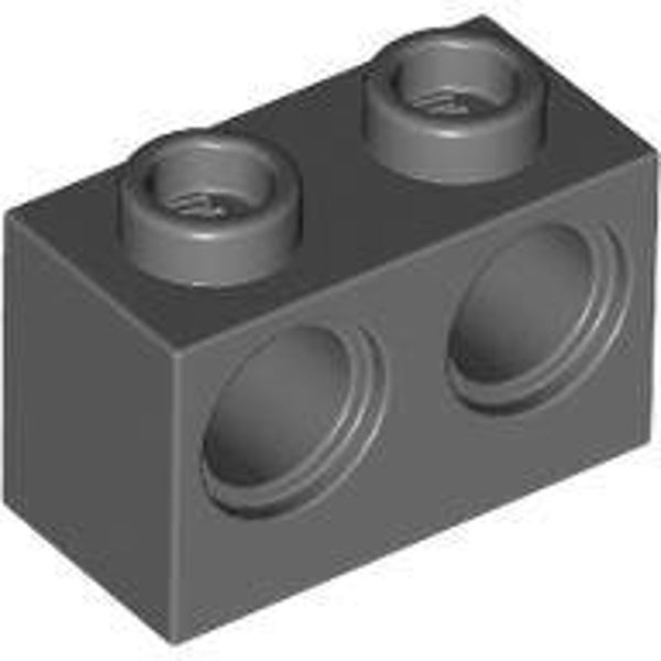LEGO® 4210762 - TECHNIC BRICK 1X2 WITH 2 HOLES Ø4,9 - DARK STONE GRAY