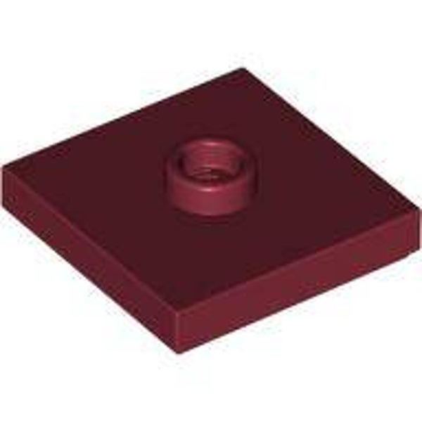 LEGO® 4613761 - PLATE 2X2 WITH 1 KNOB - NEW DARK RED