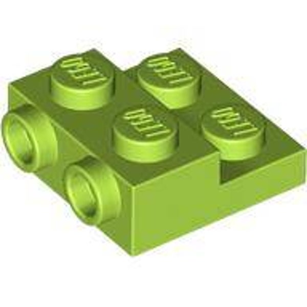LEGO® 6264064 - PLATE 2X2X2/3 WITH 2 HORIZONTAL KNOBS - BRIGHT YELLOWISH GREEN