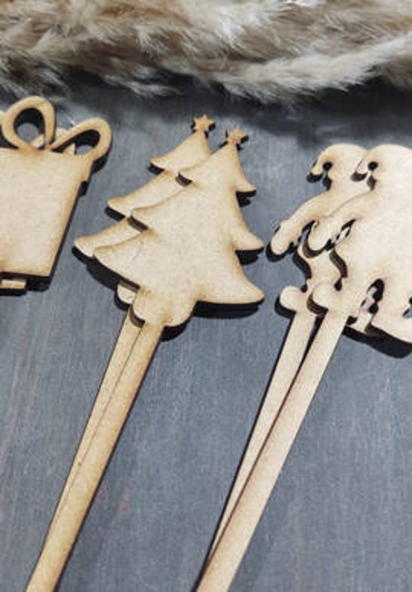 Pinchos Navidad silueta