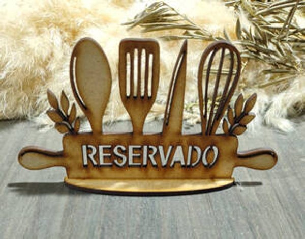 Marcador Reservado cocina