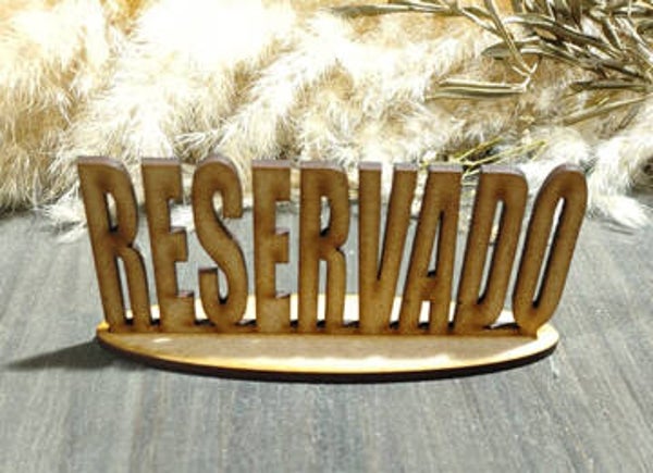 Cartel Reservado palabra