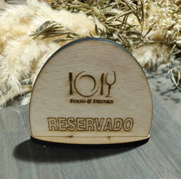 Cartel Reservado ovalado