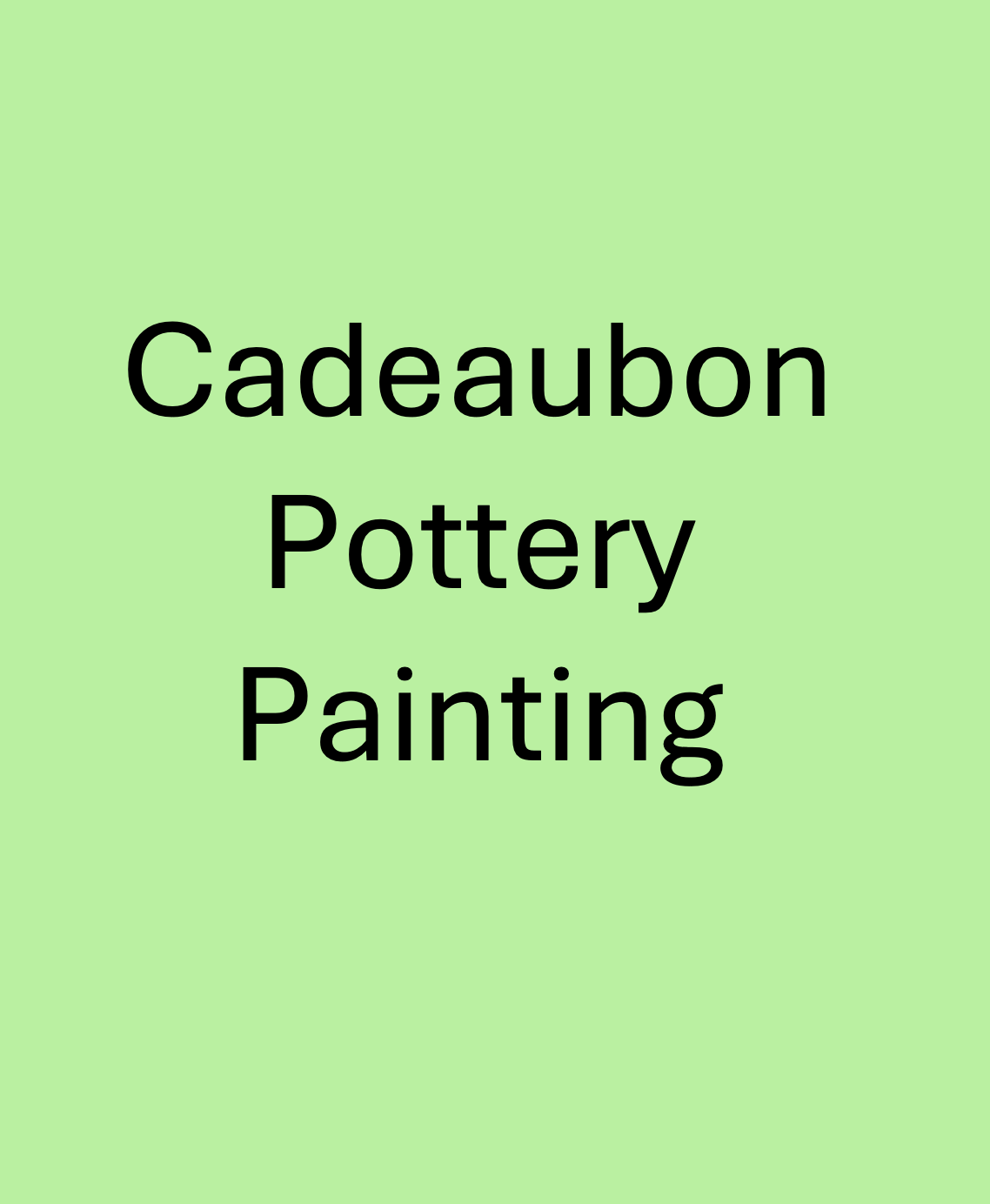 Pottery painting :  cadeaubon