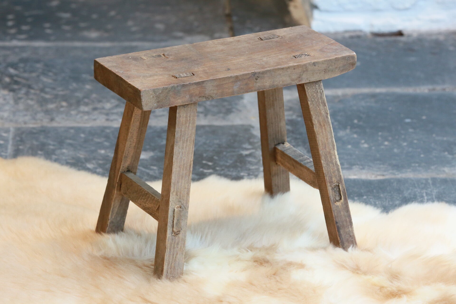 Houten bankje : klein