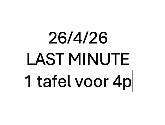 26 APRIL om 13h30