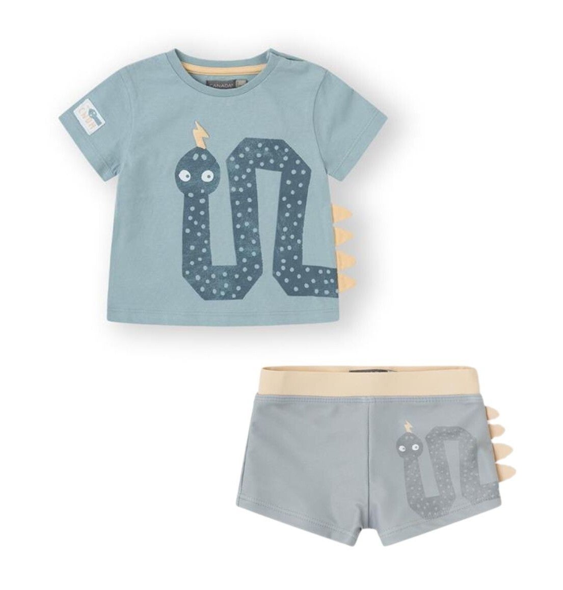 BEBE niño. Conjunto camiseta serpiente y bañador CANADA