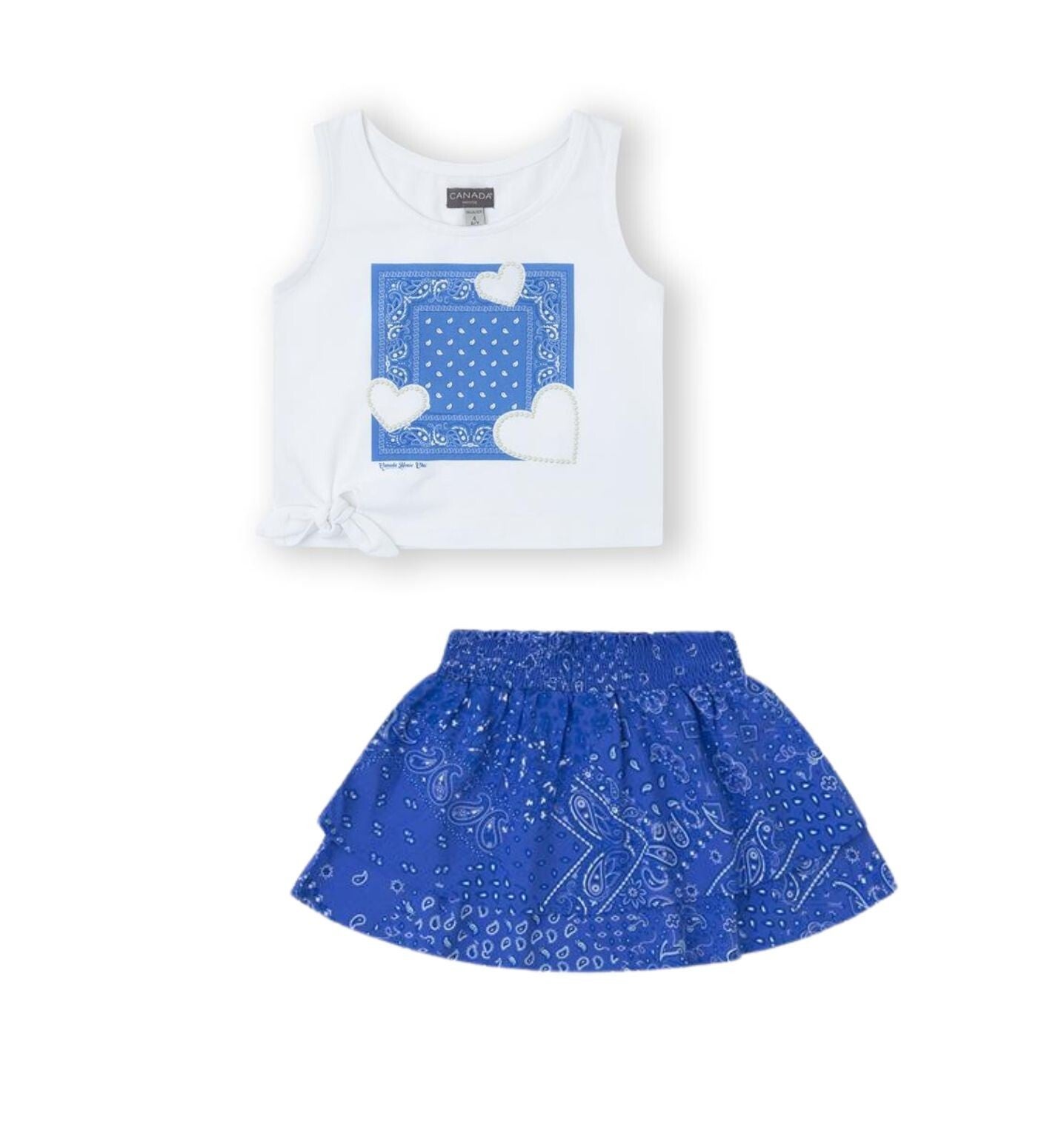 Conjunto niña top y falda azul CANADA HOUSE
