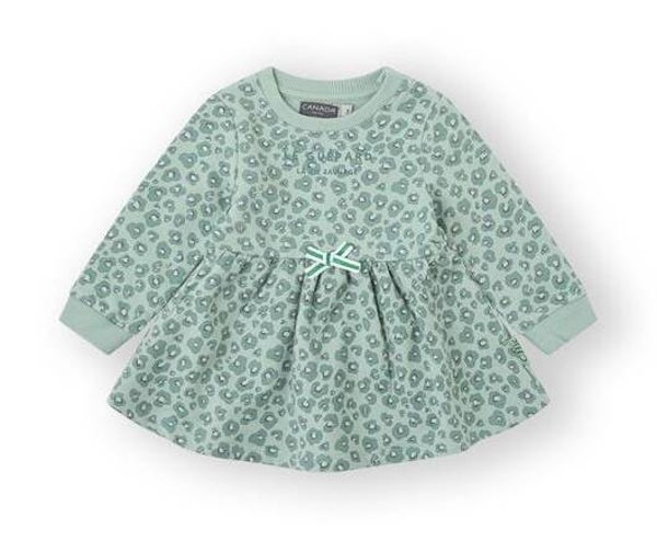 Vestido verde con estampado animal GUAPARD. CANADA HOUSE.