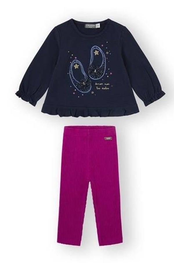 Conjunto camiseta estampada y legging fucsia ORION. CANADA HOUSE