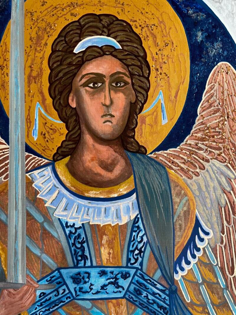 Detail Erzengel Michael mit Schwert