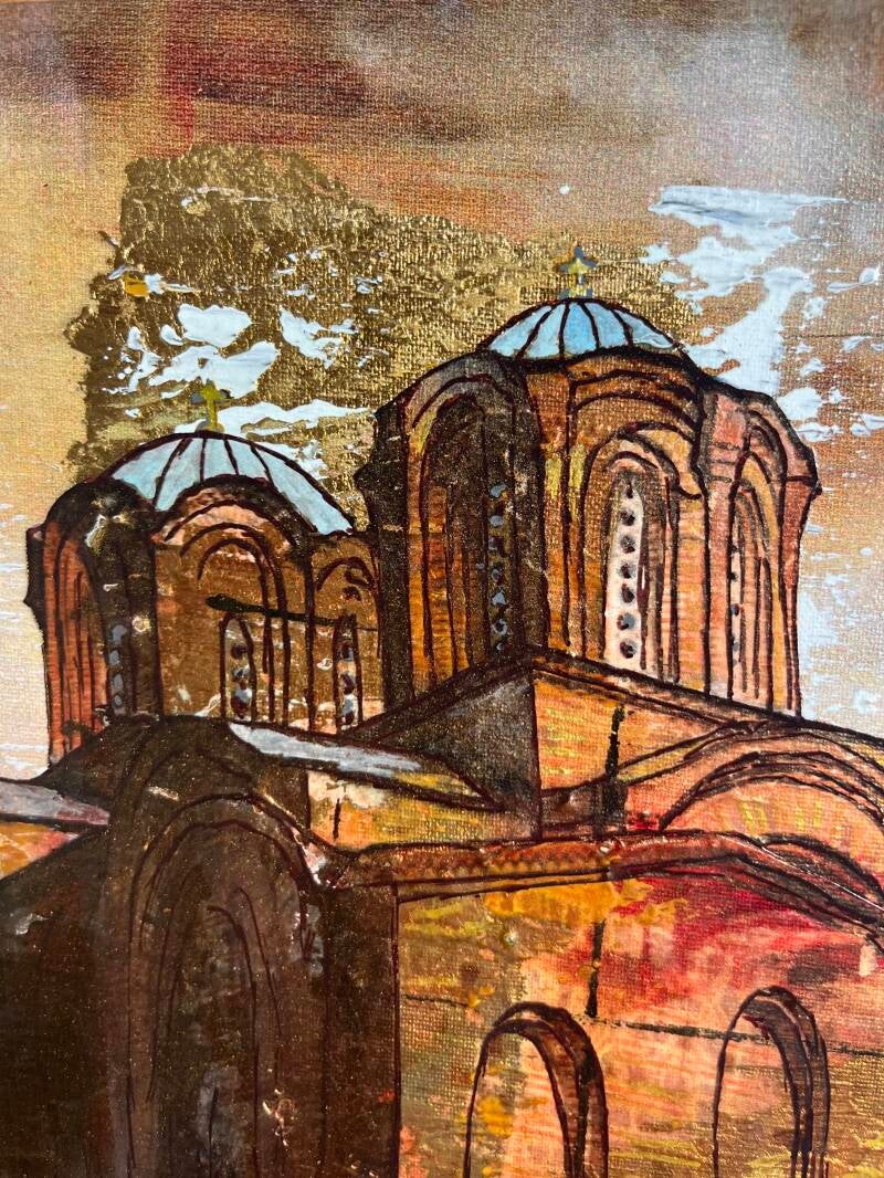 Detail orthodoxes Kloster Makedonien Orthodox Monastery Macedonia Lesnovo