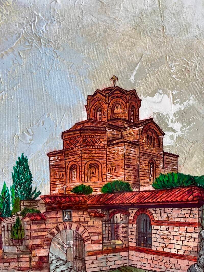 Detail Orthodoxe Kirche des Hl. Johannes in Kaneo Makedonien