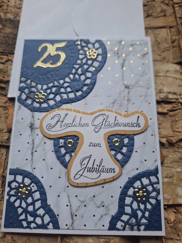 25 Jähriges Jubiläum, Jubiläumskarte, Grußkarte zum Jubiläum, Karte
