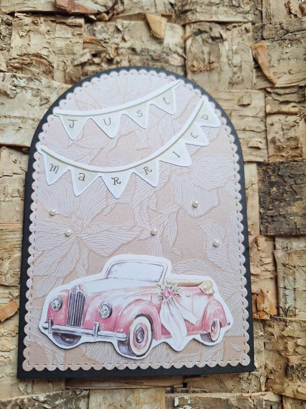 Hochzeitskarte, Grußkarte zur Hochzeit, Karte, "just married", Hochzeitsauto