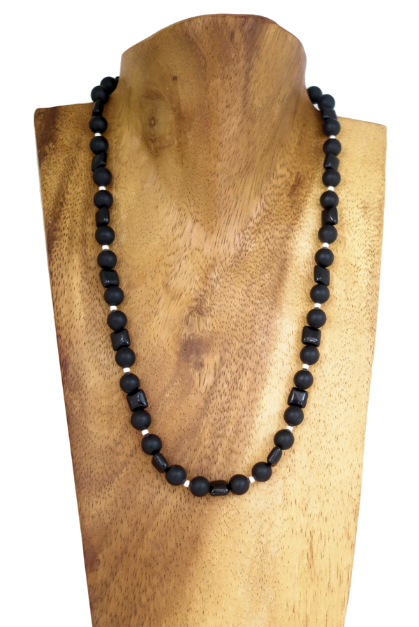 Onyx  & Silber Halskette