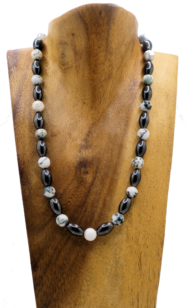 Fossil & Hämatit Halskette