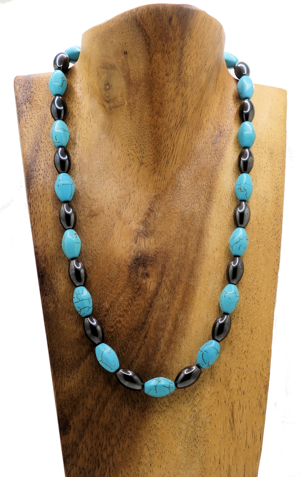 Türkis & Hämatit Halskette