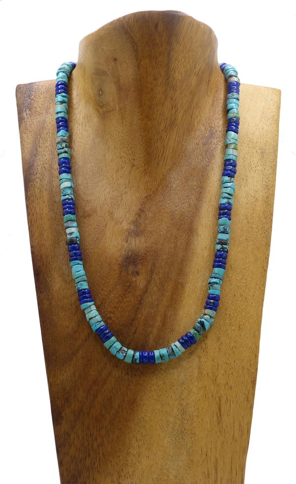 Halskette aus Türkis & Lapislazuli