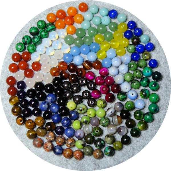 Steinamband Set 66+1 / 202 Edelsteine & Verschluss aus 925er Silber