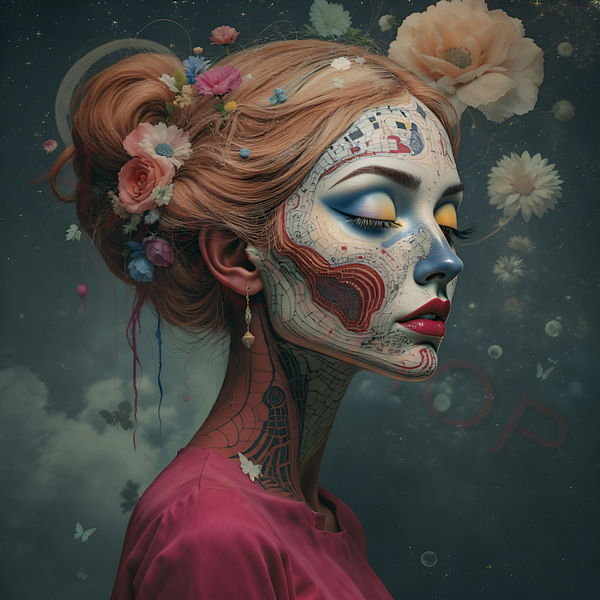 Traum aus Pixeln und Blüten