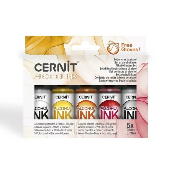 Assortment Cernit Alcohol ink, Warm colors