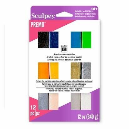 Sculpey Premo Multipack Metallic and Glitter 12 x 28 gram