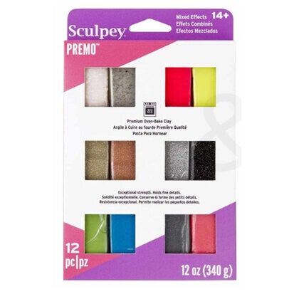 Sculpey Premo Multipack Mixed Effects 12 x 28 gram