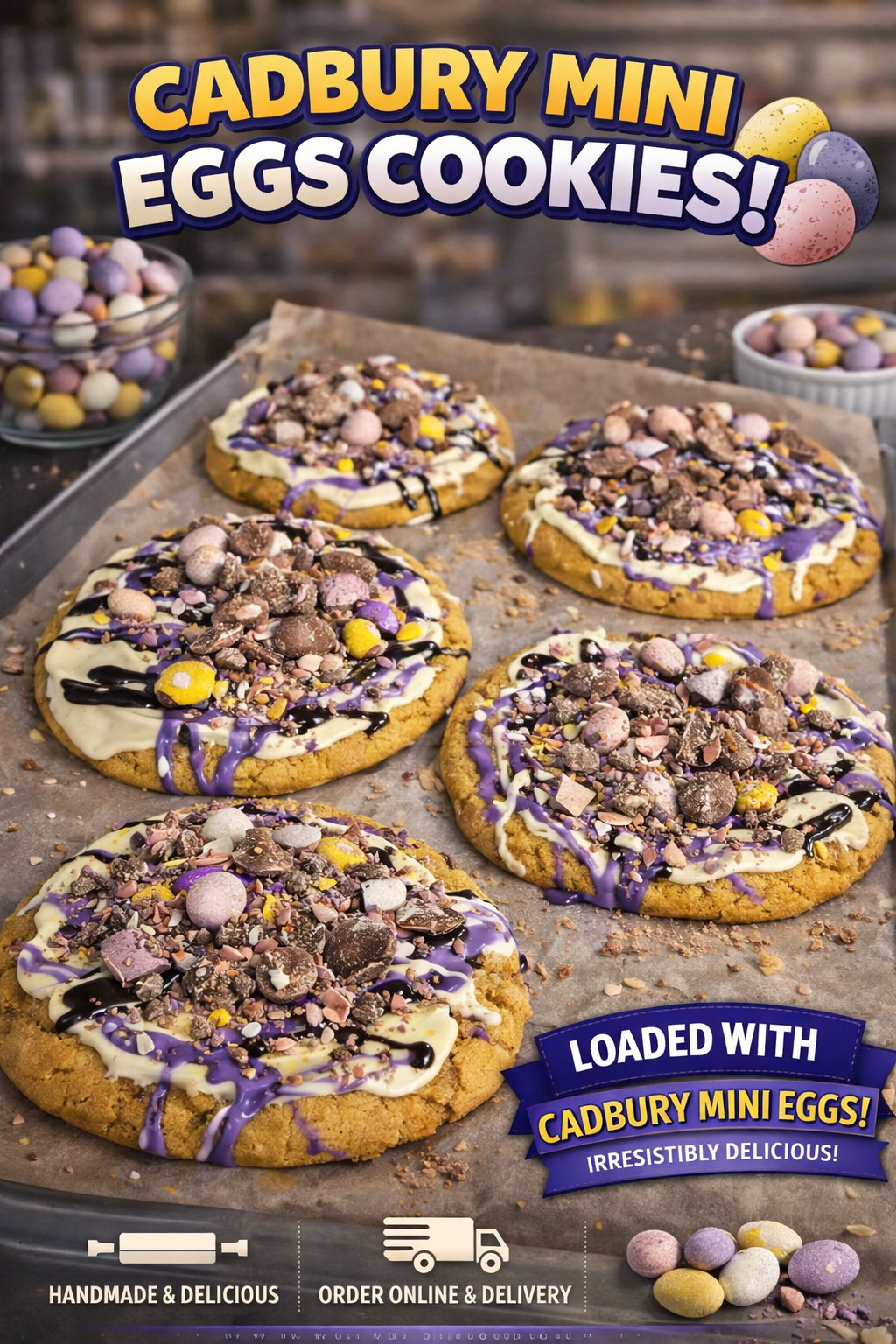 4 x mini eggs cookies
