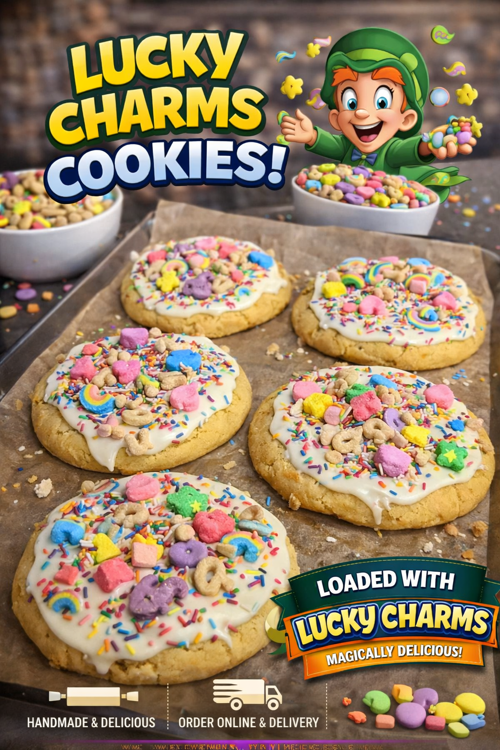 4 x lucky charms cookies